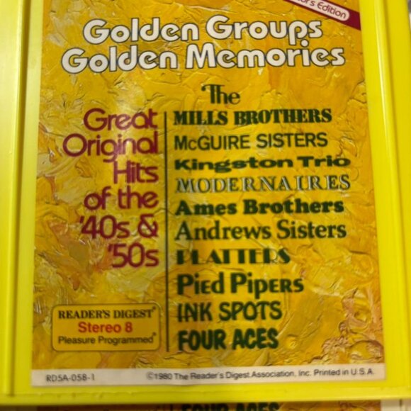 Golden Groups, Golden Memories 8-Track Tapes, Set of 3, Reader's Digest 1980 Pla - Picture 3 of 3